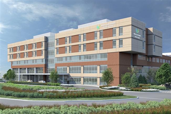 Rendering of planned facade of new Riddle Hospital building